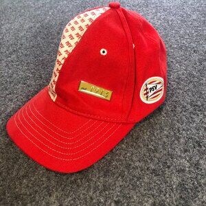 PSV Eindhoven Hat Mens One Size Red Clasp Vintage Soccer Y2K Logo Pin
